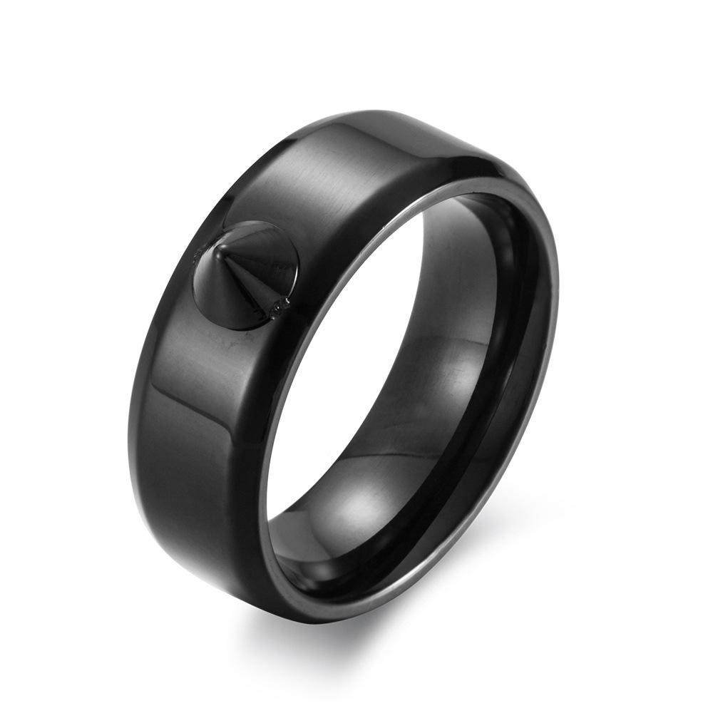 Stainless Steel Rivet Polished Blank Ring