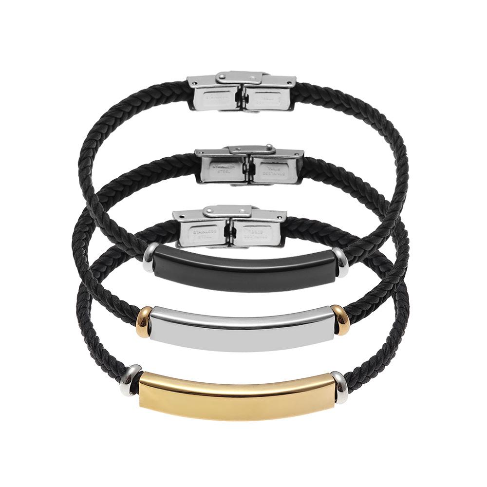 Stainless Steel Rope Chain Blank Bracelet
