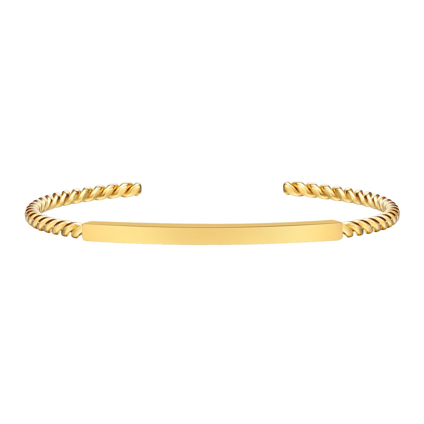 Stainless Steel Rope Design Cuff Blank Bracelet