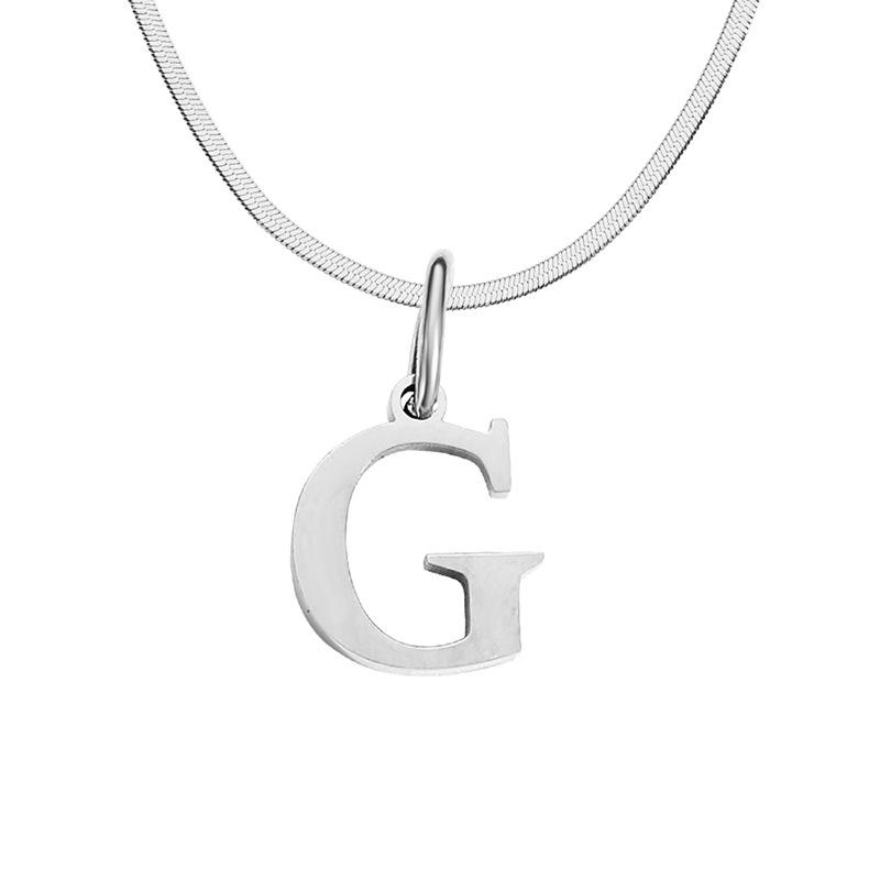 Stainless Steel Snake Chain Letter Choker