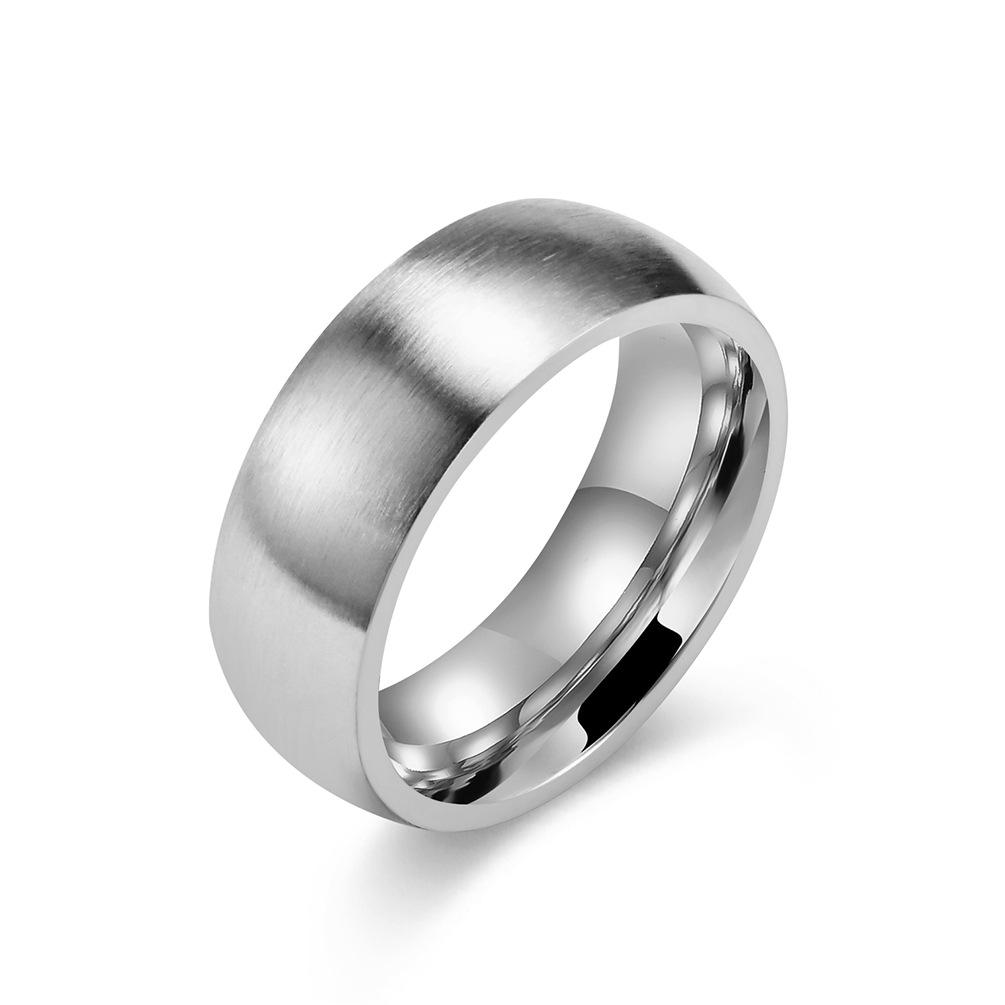 Brushed Stainless Steel Spherel Blank Ring