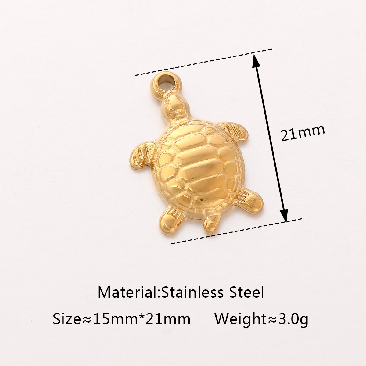 Pendentif Tortue en acier inoxydable