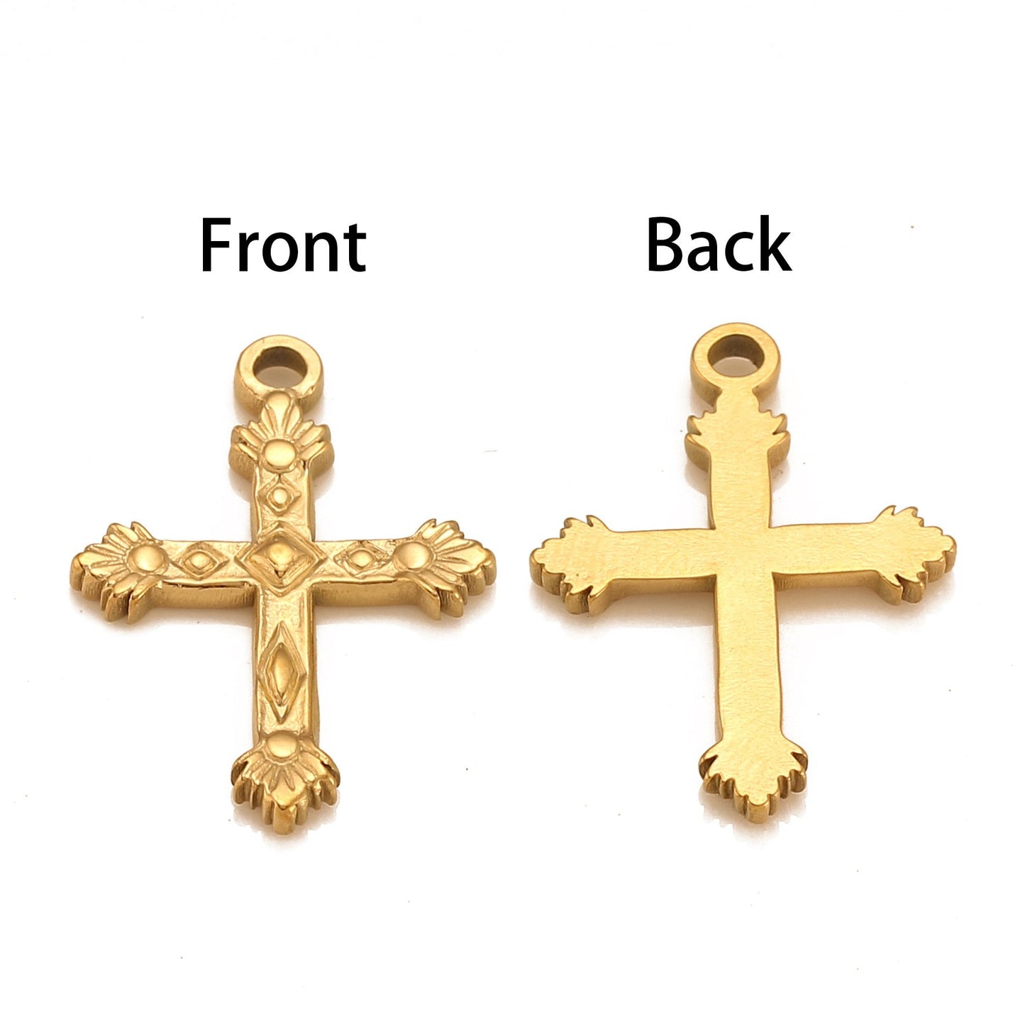 3D Creative Stainless Steel Cross Pendant