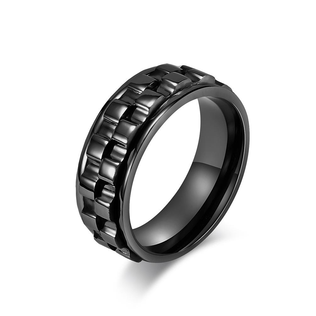 Stainless Steel Polished Gear Spinner Ring
