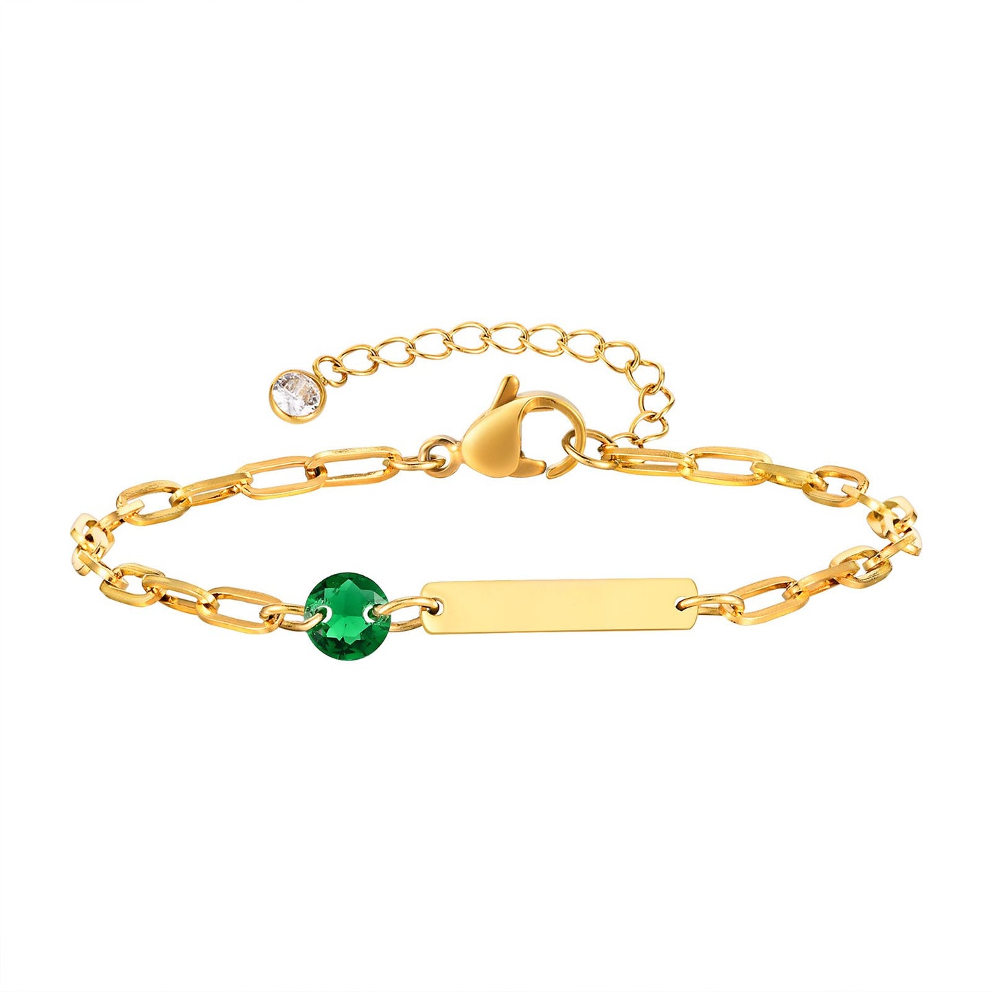 Stainless Steel Square Bar Blank Bracelet