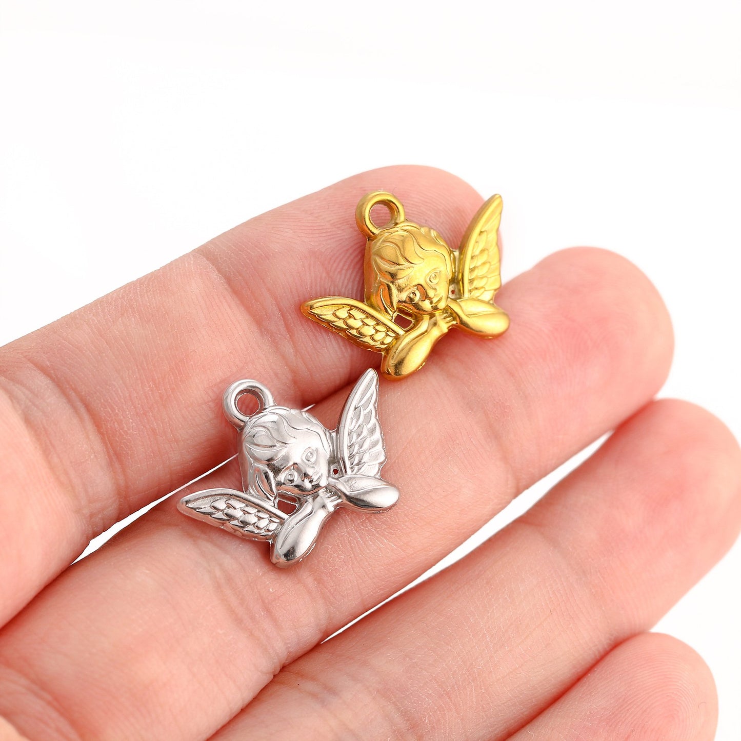 Pendentif Ange en Acier Inoxydable