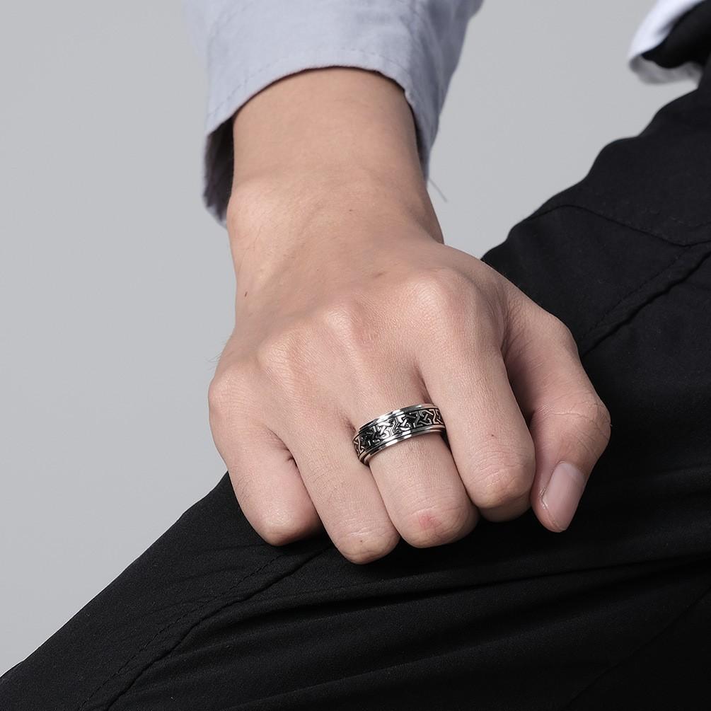 Celtic Knot Stainless Steel Men's Spinner Ring