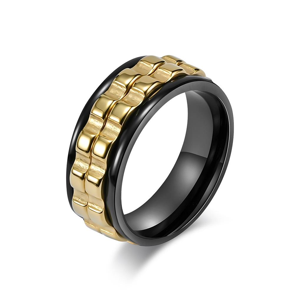 Stainless Steel Polished Gear Spinner Ring