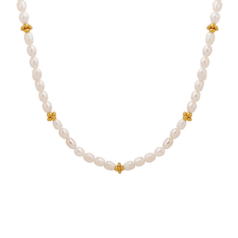 18K Gold PVD Balls Freshwater Pearl Necklace