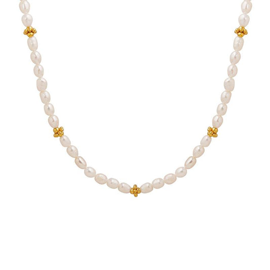 18K Gold PVD Balls Freshwater Pearl Necklace