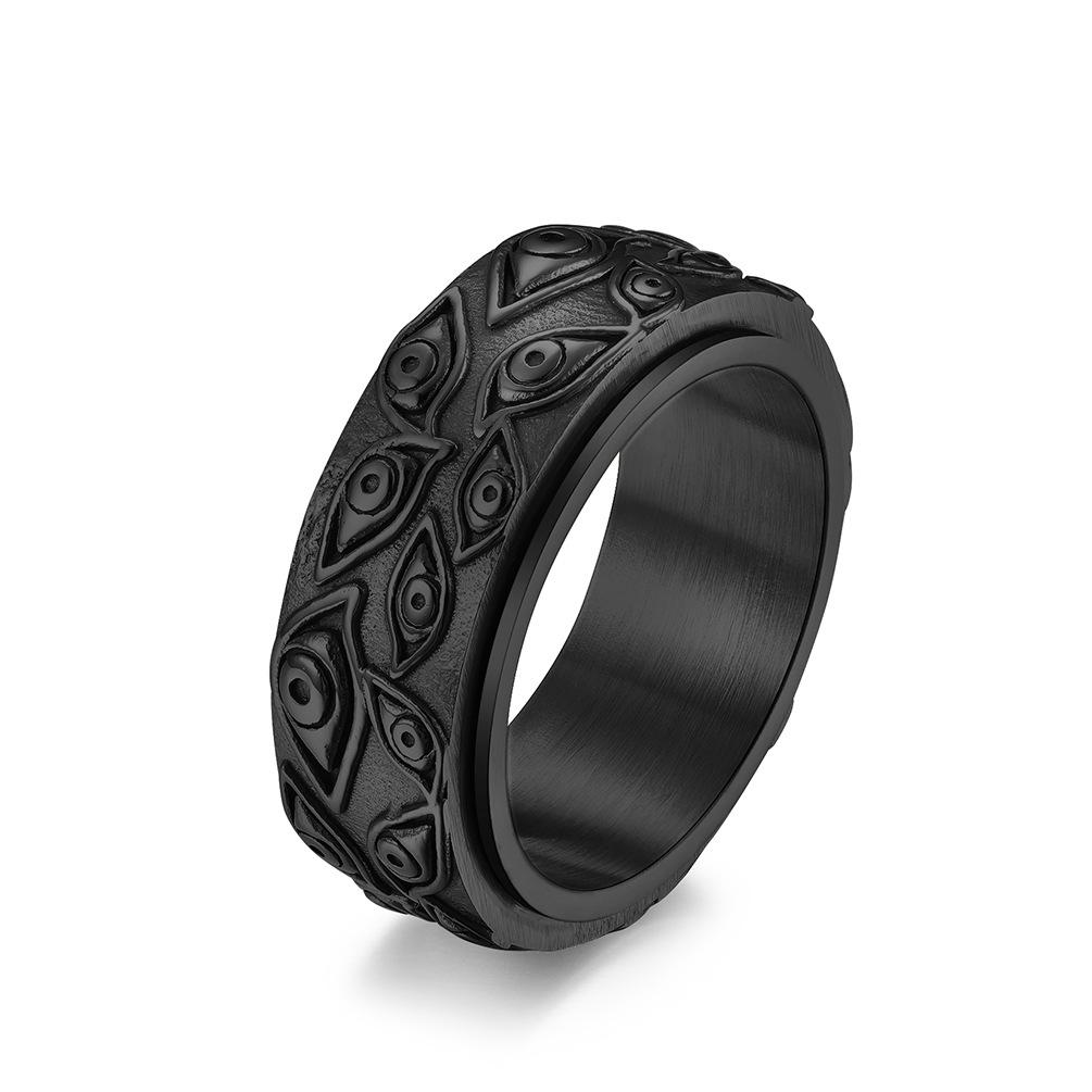 Devil's Eye Stainless Steel Spinner Ring