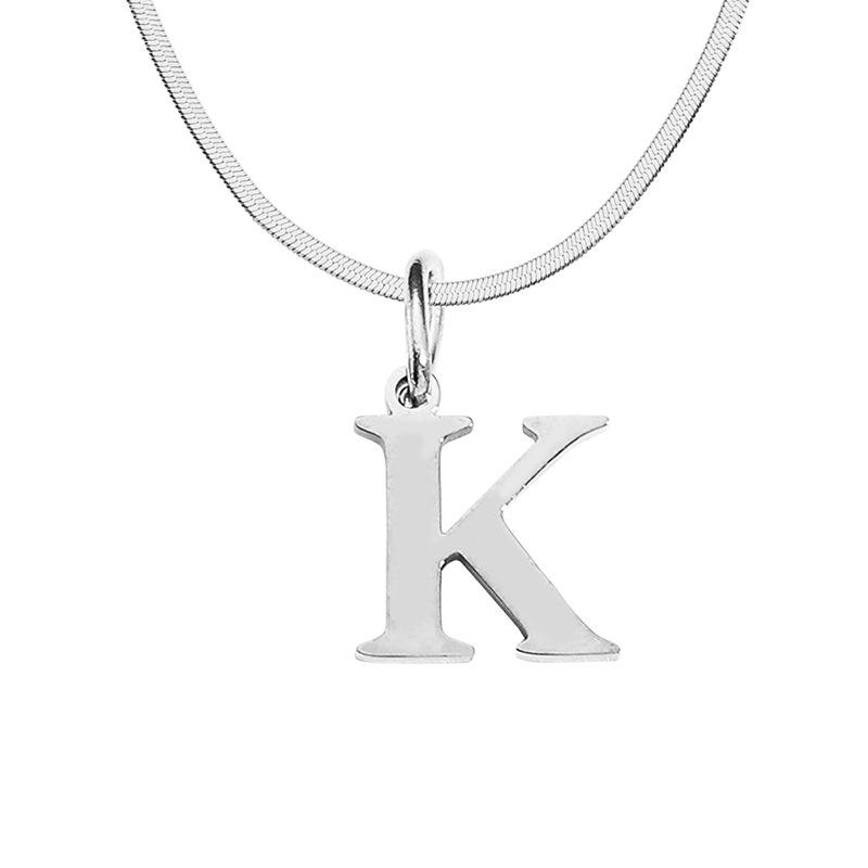 Stainless Steel Snake Chain Letter Choker