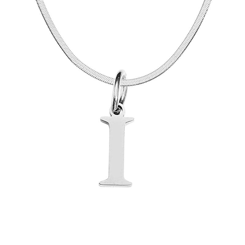 Stainless Steel Snake Chain Letter Choker