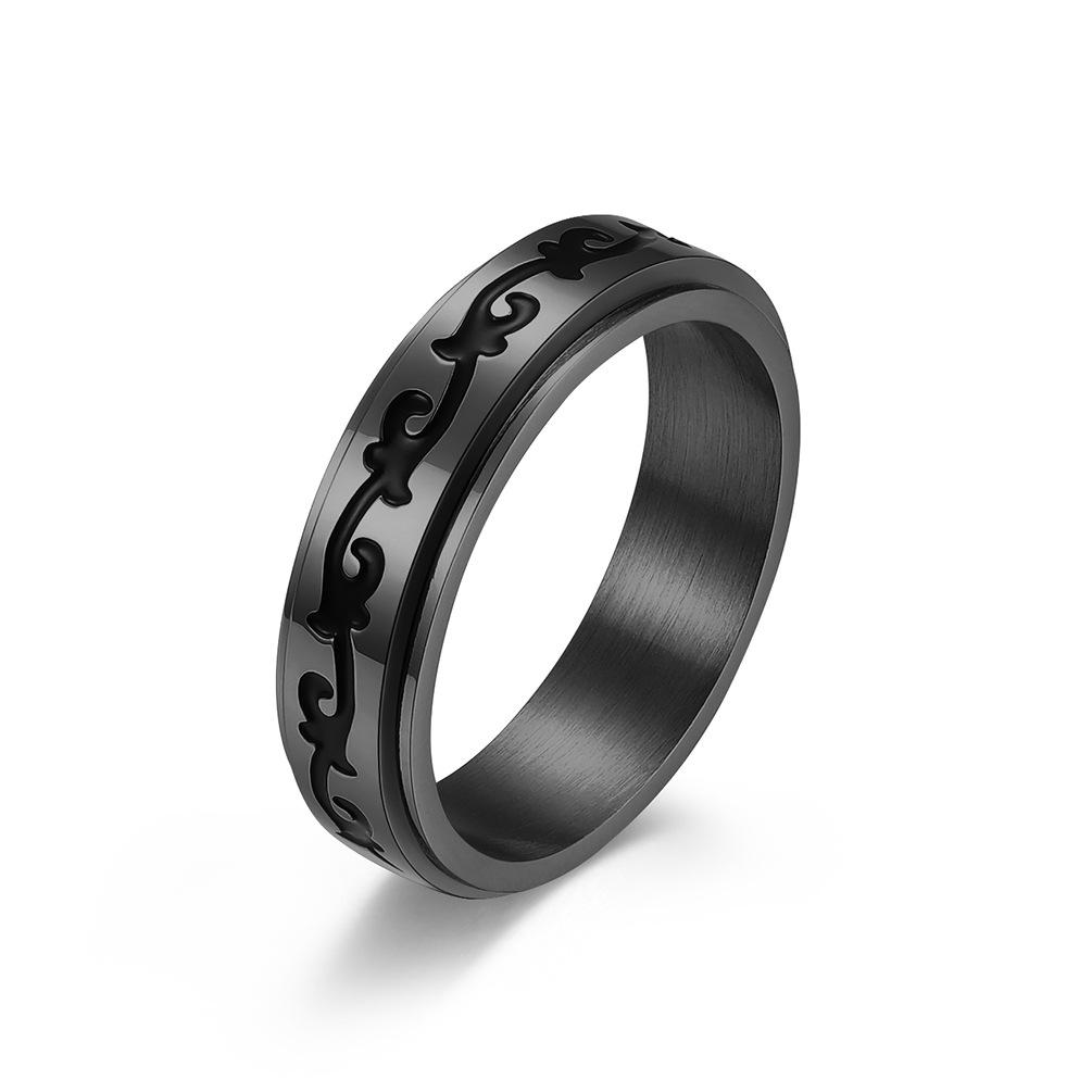 Celtic Vine Stainless Steel Spinner Ring