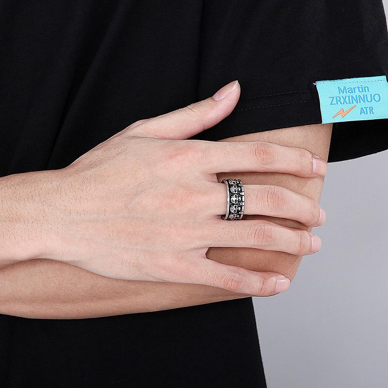 Stainless Steel Skull Chunky Ring