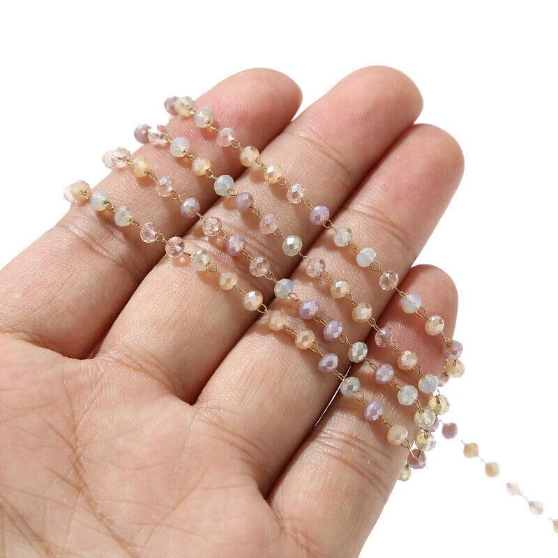 3.5mm Stainless Steel Glasses Bead Chain - By the Meter
