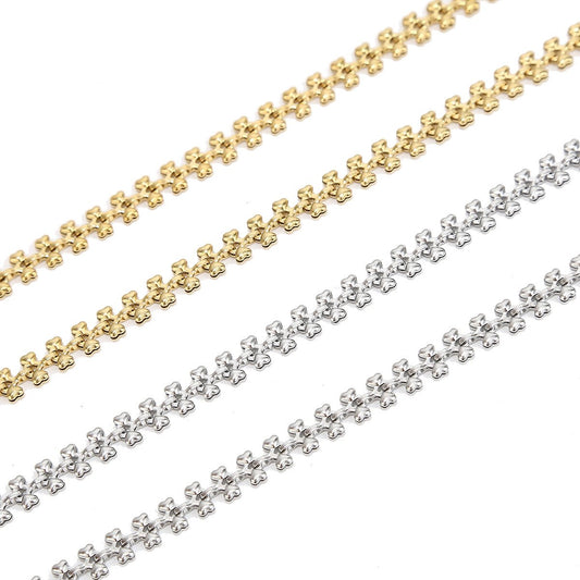 5mm Stainless Steel Heart Link Chain - By The Meter