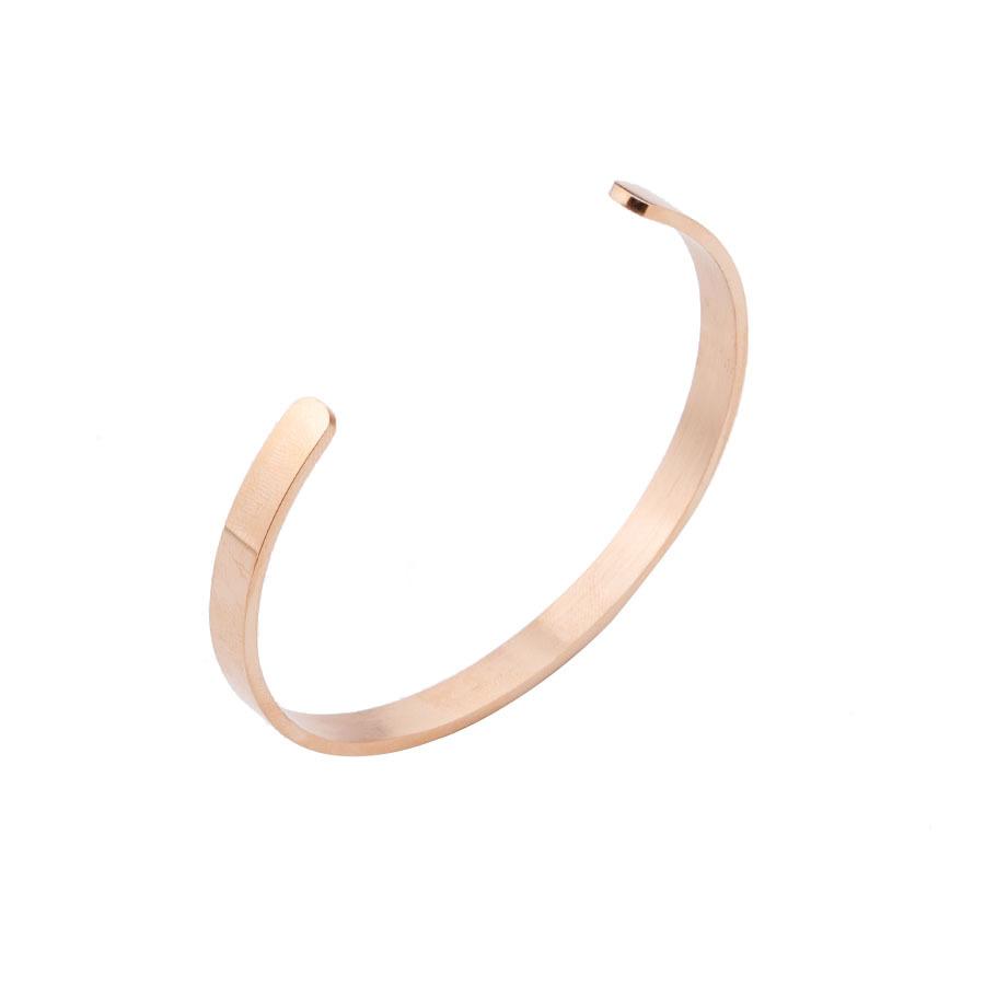 Stainless Steel C-shaped Cuff Engraveable Blank Bracelet