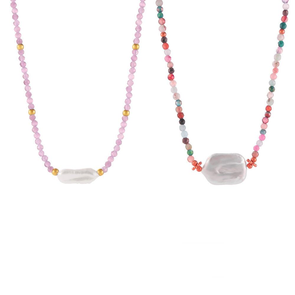 Stainless Steel Freshwater Pearl Pendant Beaded Necklace