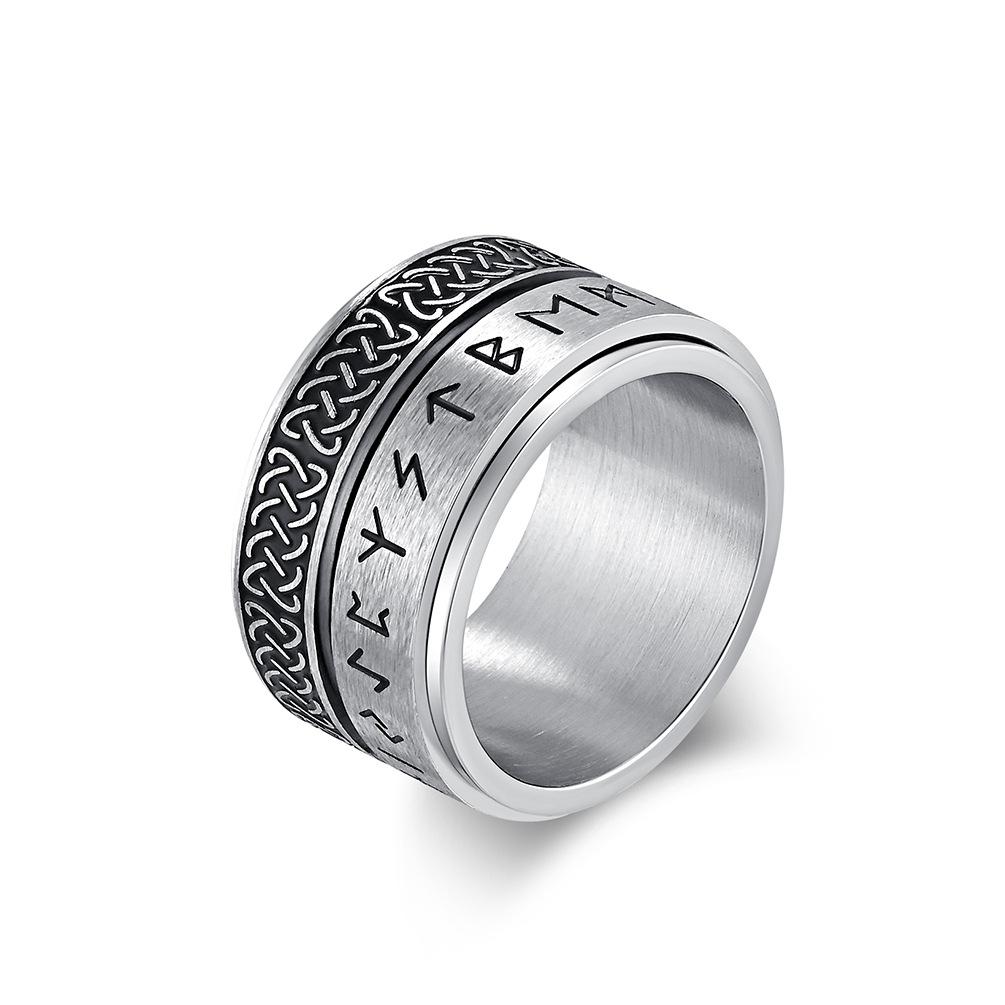 Celtic Knot Stainless Steel Spinner Viking Ring