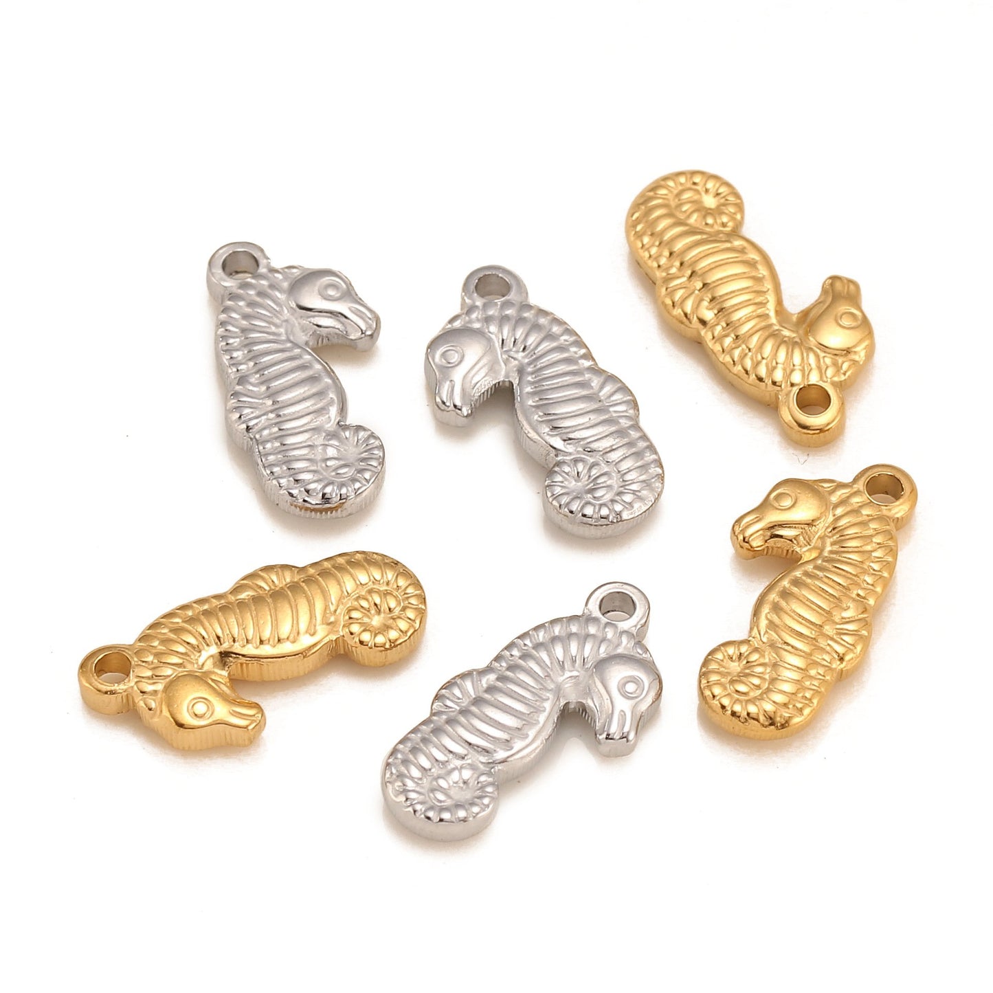 Pendentif hippocampe en acier inoxydable