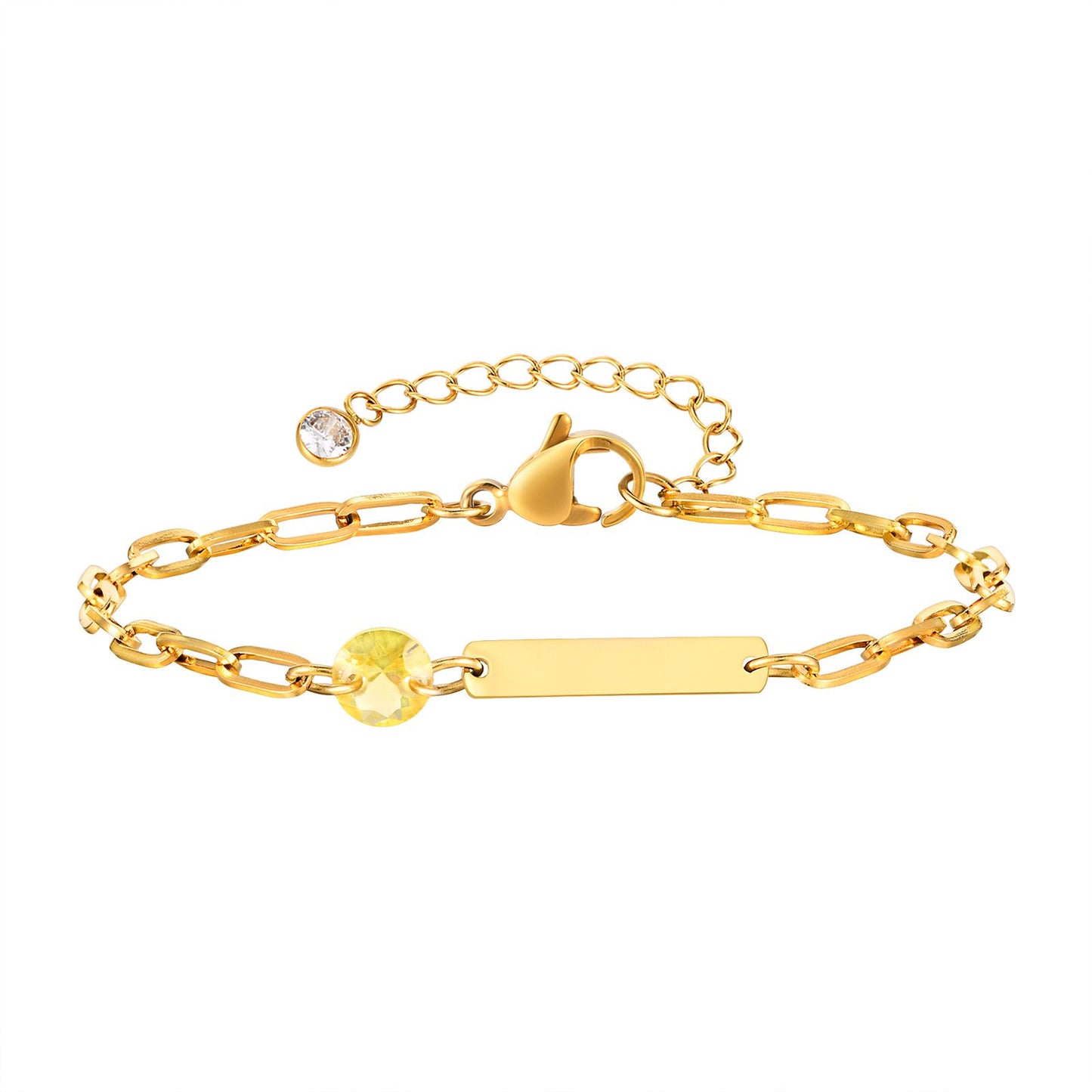 Stainless Steel Square Bar Blank Bracelet