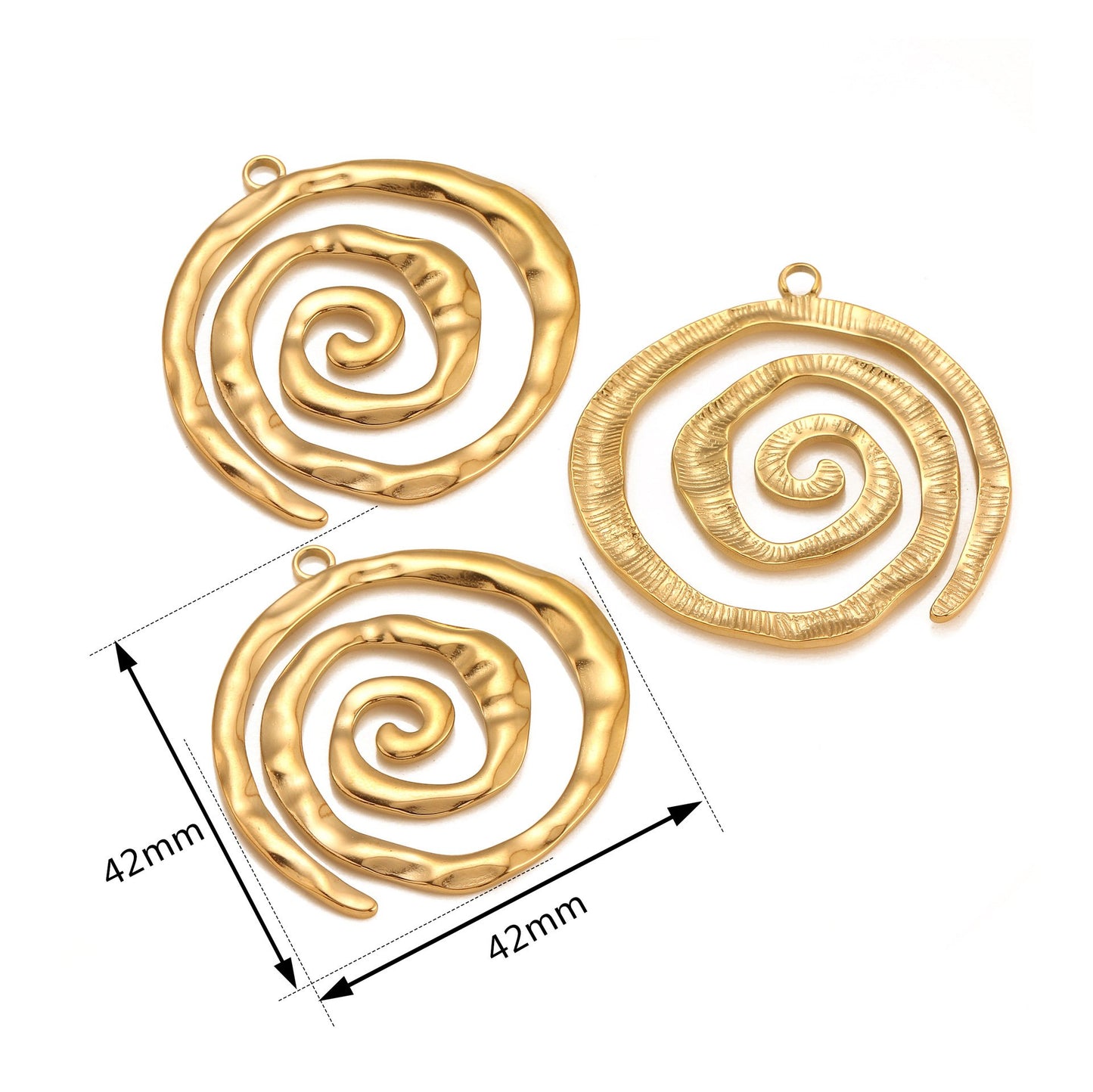 Stainless Steel Irregular Texture Pendant
