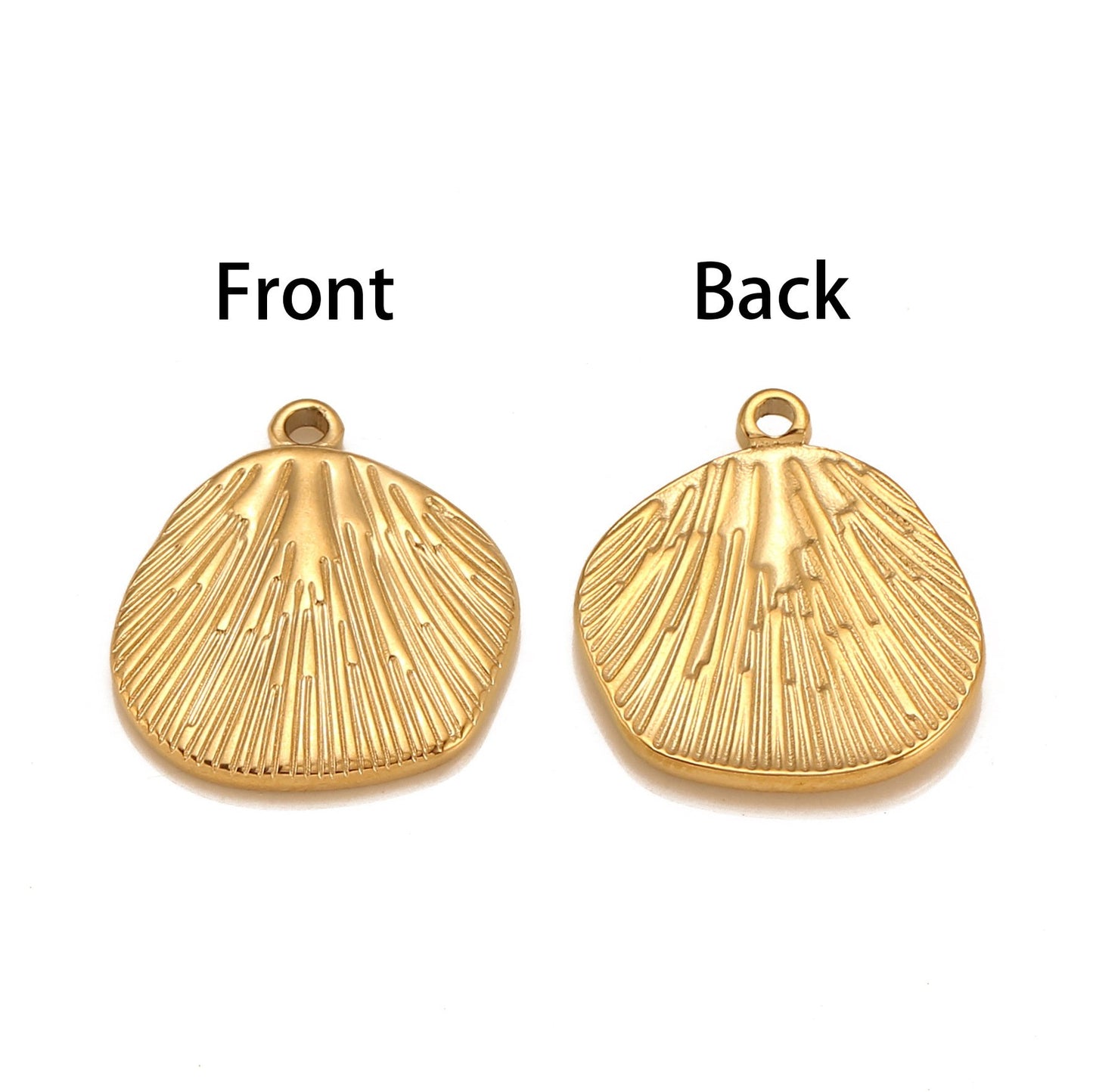 18K Gold PVD Shell Stainless Steel Pendant