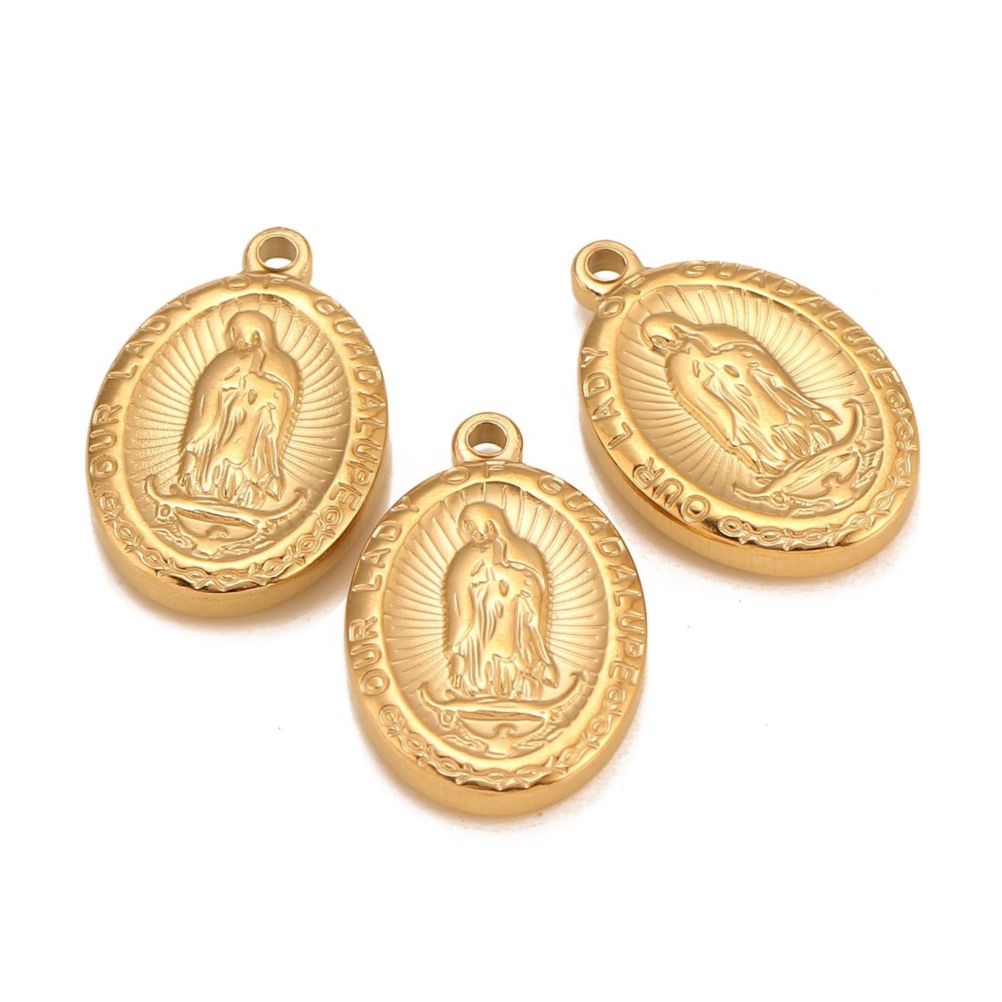 Pendentif Madonna en acier inoxydable