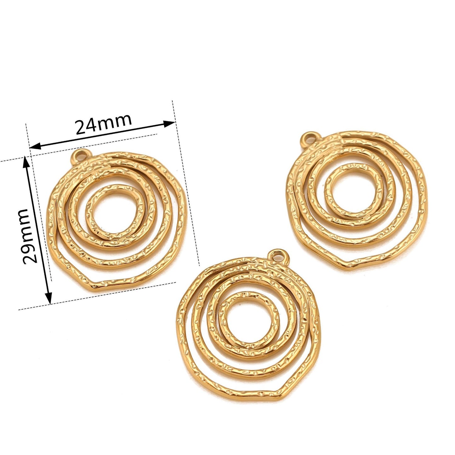 Stainless Steel Irregular Oval Pendant