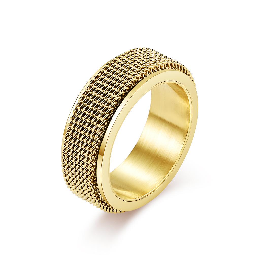 Stainless Steel Braided Mesh Spinner Ring