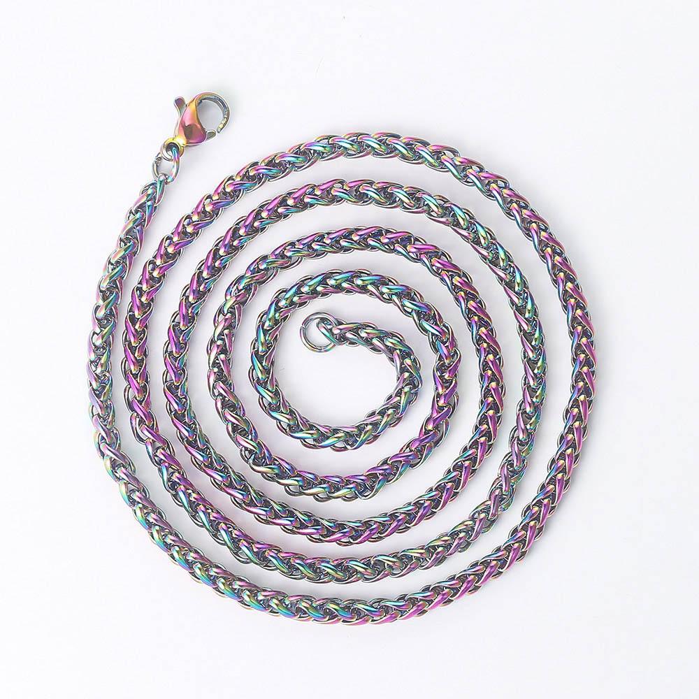 3mm Stainless Steel Wheat Chain Necklace