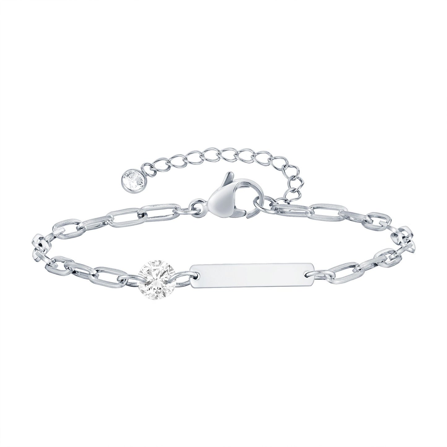 Stainless Steel Square Bar Blank Bracelet