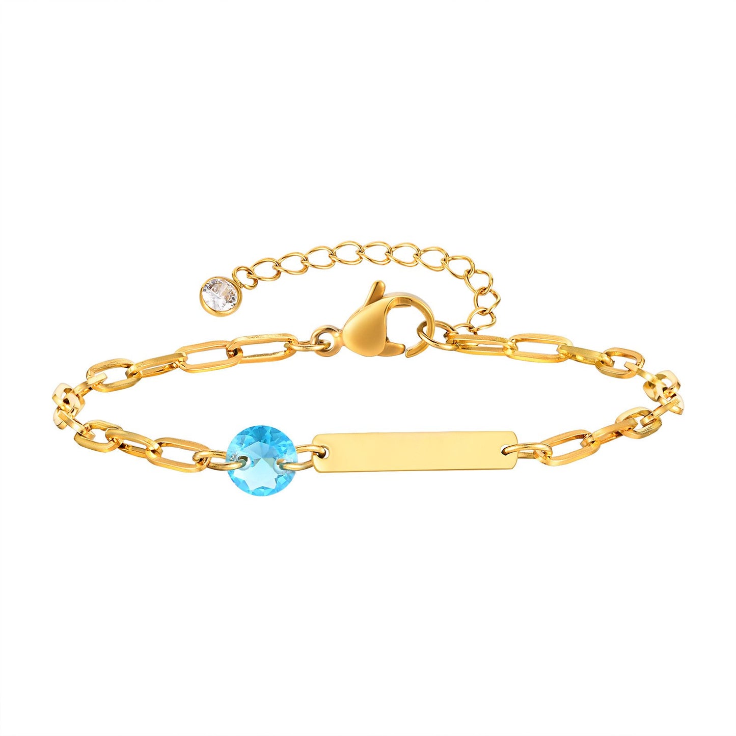 Stainless Steel Square Bar Blank Bracelet