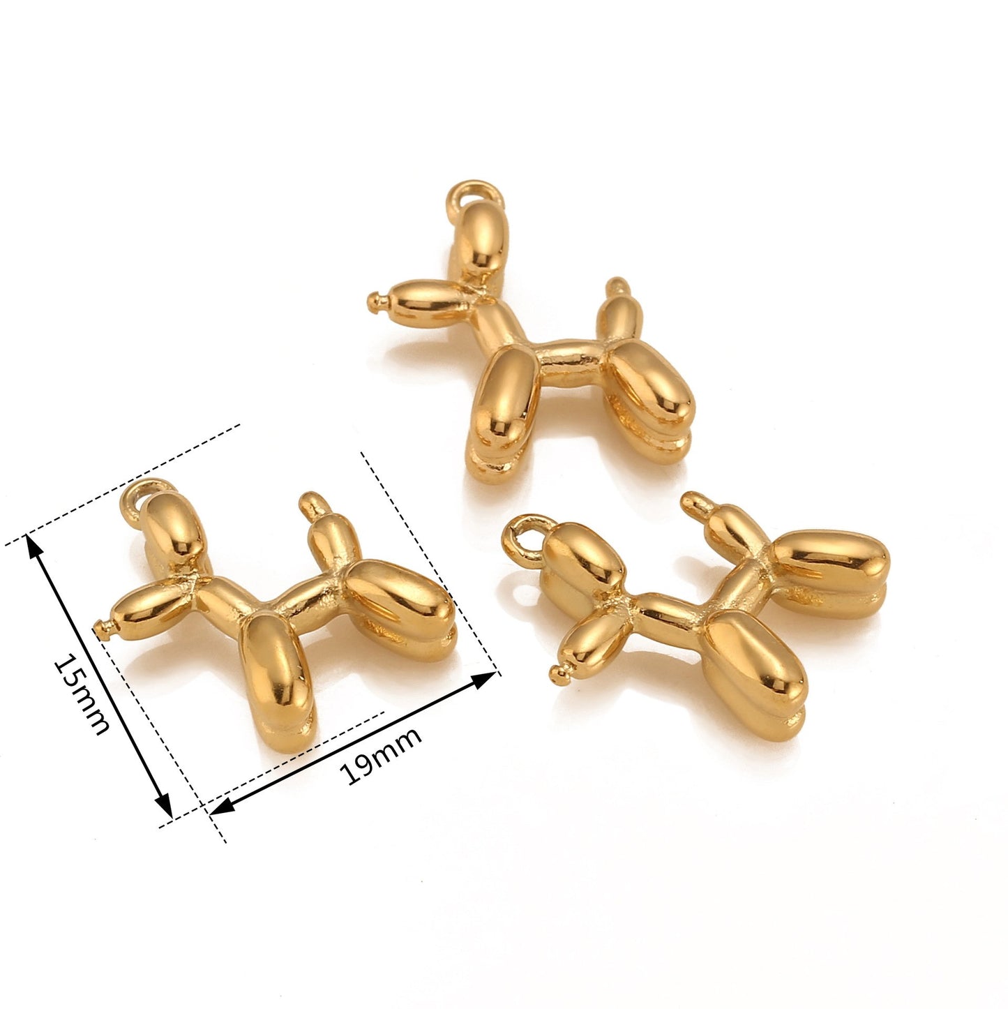Pendentif chien ballon en acier inoxydable
