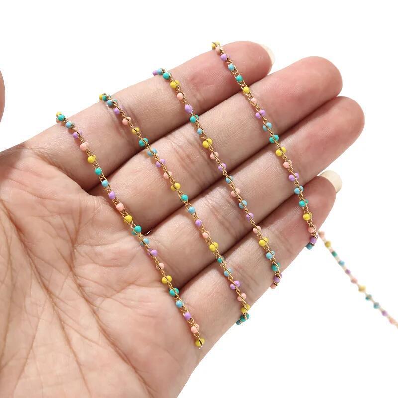 2mm Stainless Steel Drop Oil Bead Chain - By the Meter