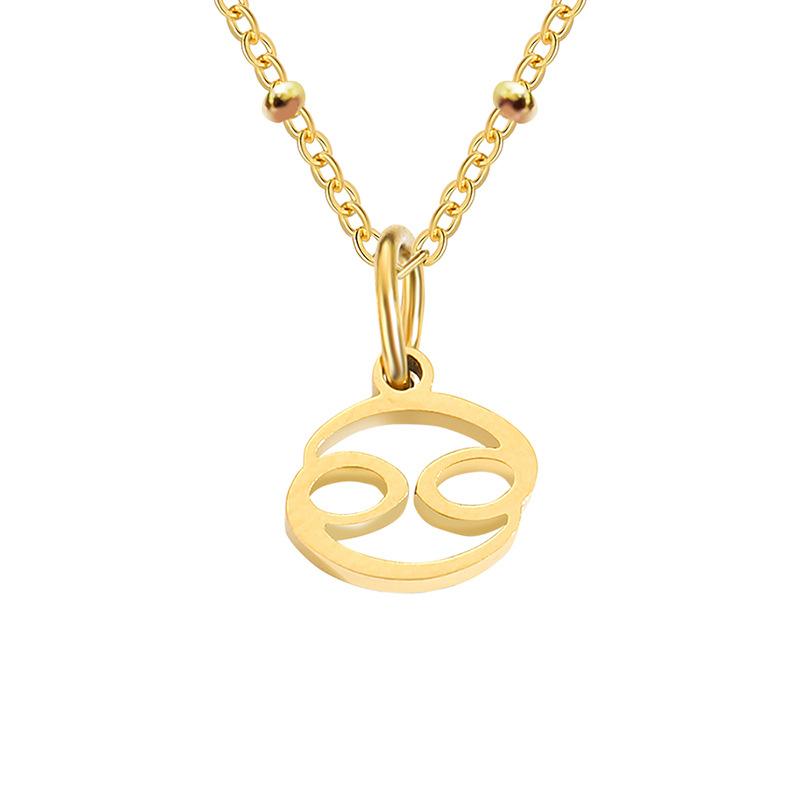 Stainless Steel Ball Chain Zodiac Necklace