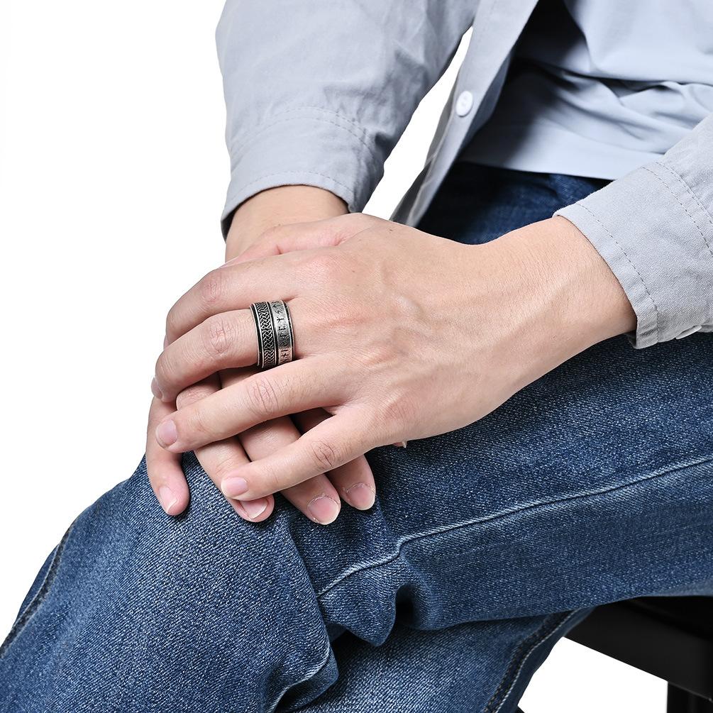 Celtic Knot Stainless Steel Spinner Viking Ring