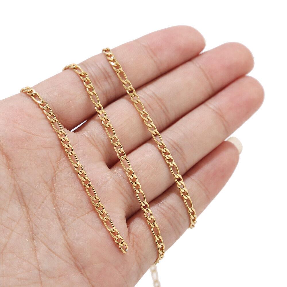 3mm Stainless Steel Figaro Chain 16' Spool 5 Meter