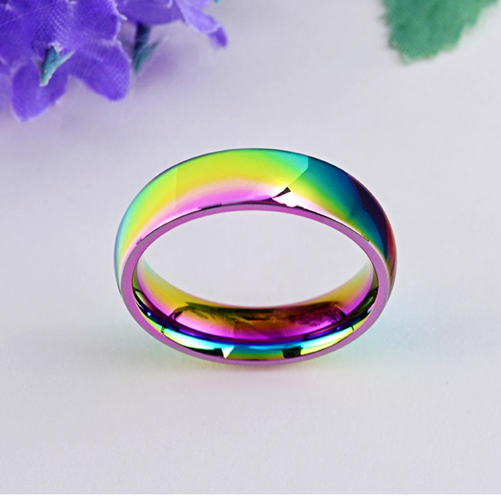 Polished Stainless Steel Colored Blank Ring