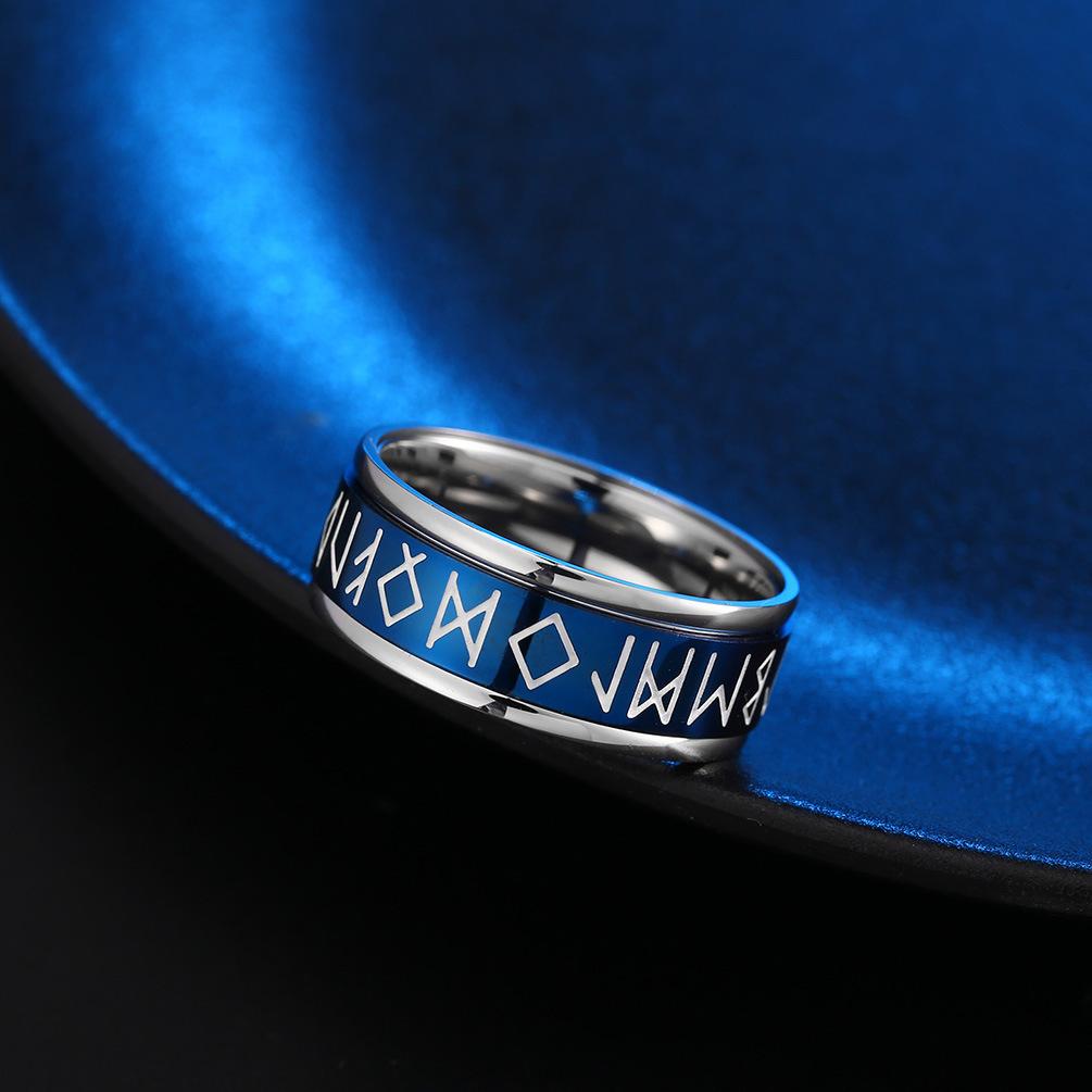 Stainless Steel Spinner Religious Viking Ring