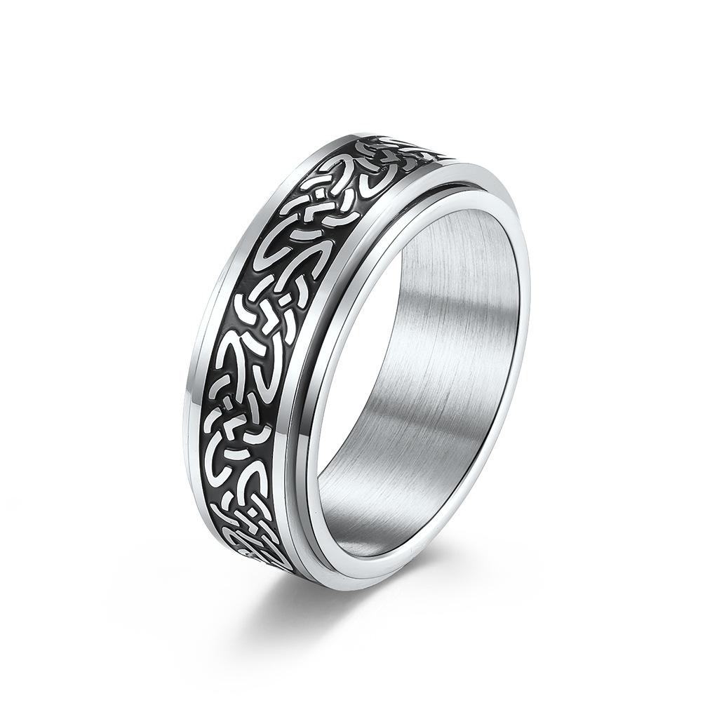 Celtic Knot Stainless Steel Spinner Religious Ring
