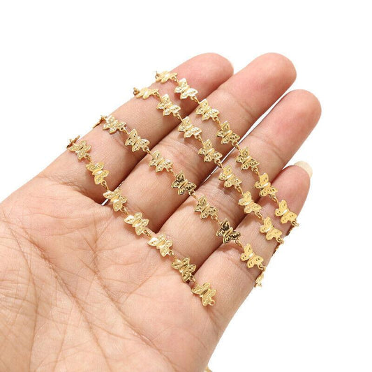 6mm Stainless Steel Butterfly Link Chain - By the Meter