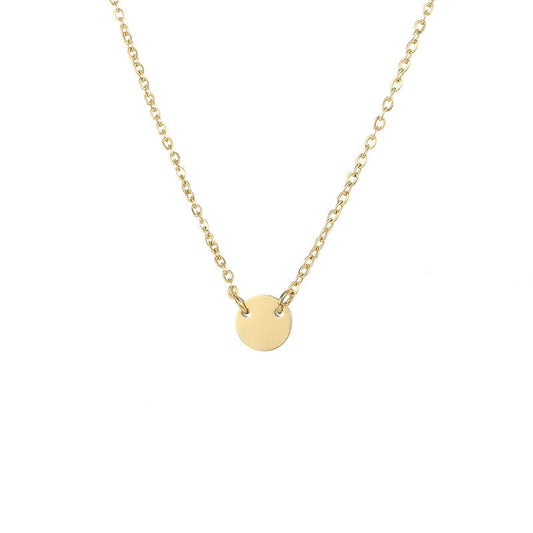 6mm Mini Round Charm Engravable Choker Necklace