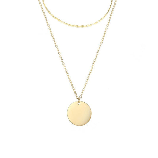 13mm Stainless Steel Double Layered Necklace