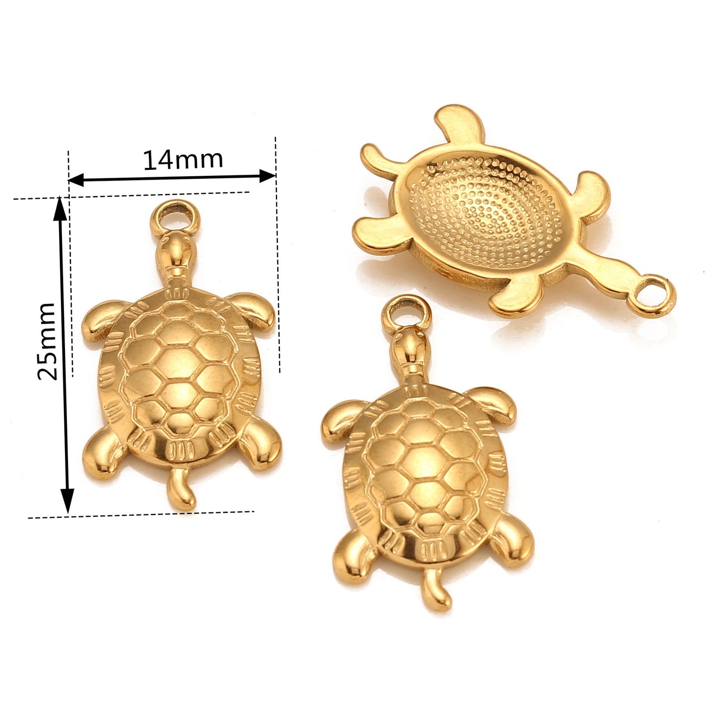 Pendentif Tortue en Acier Inoxydable