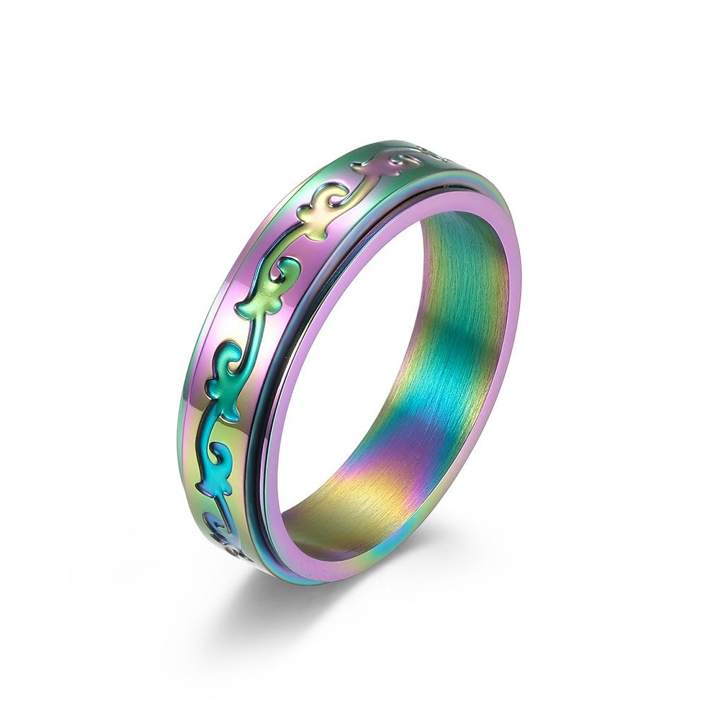 Celtic Vine Stainless Steel Spinner Ring