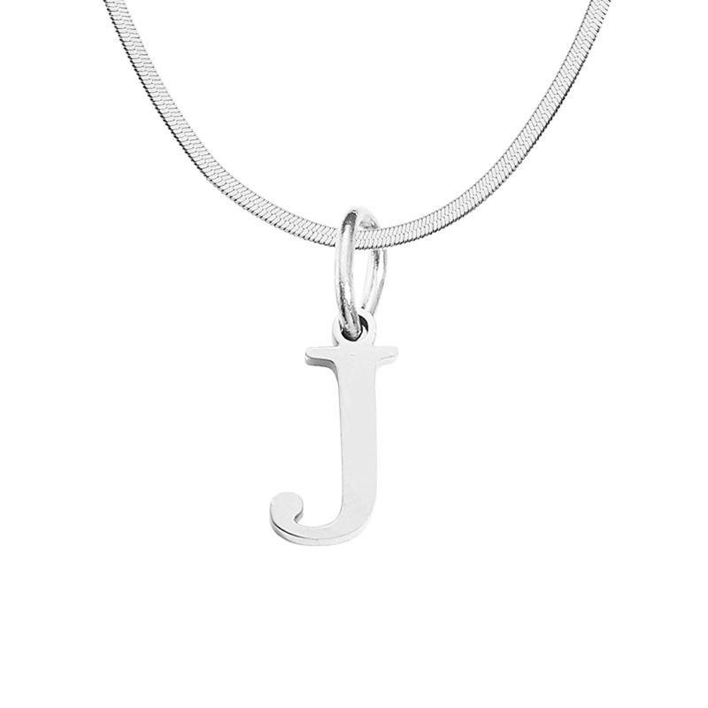 Stainless Steel Snake Chain Letter Choker
