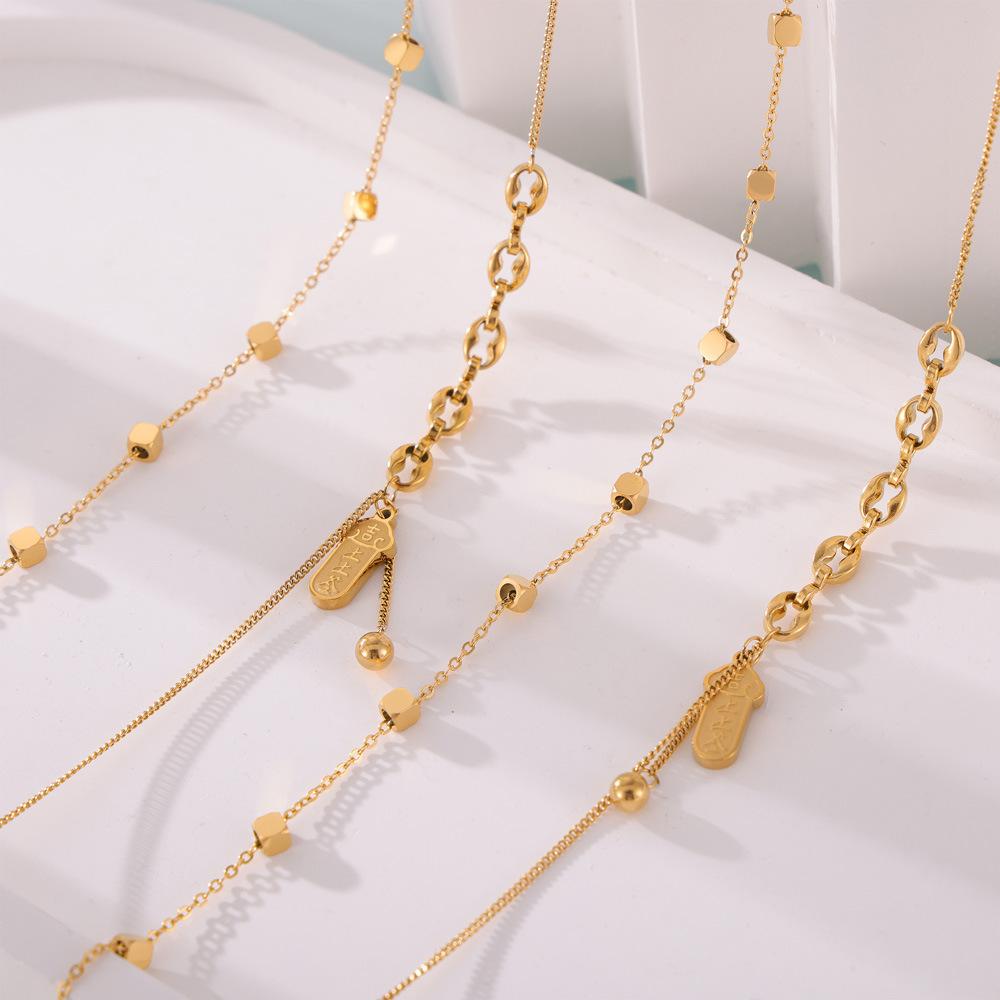 Square Stainless Steel Anklet