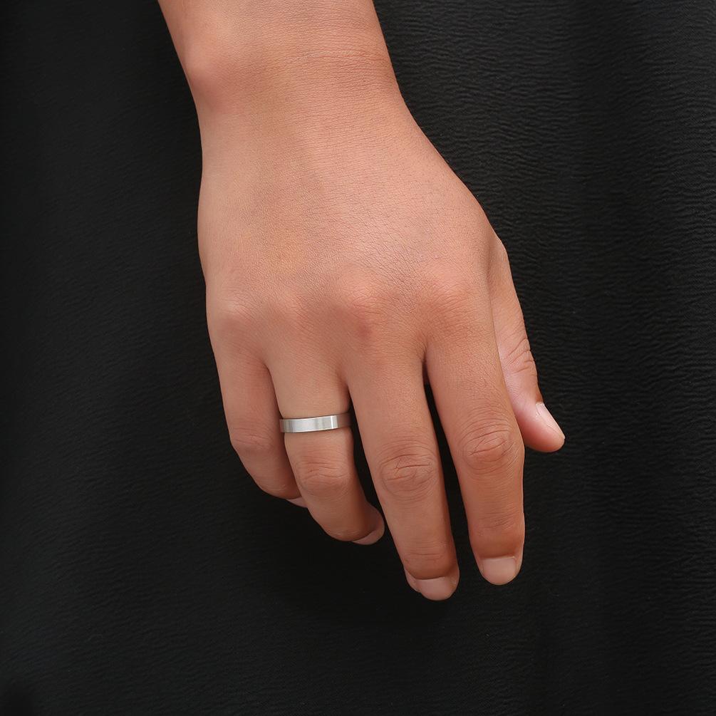 Flat Stacking Stainless Steel Couple Ring